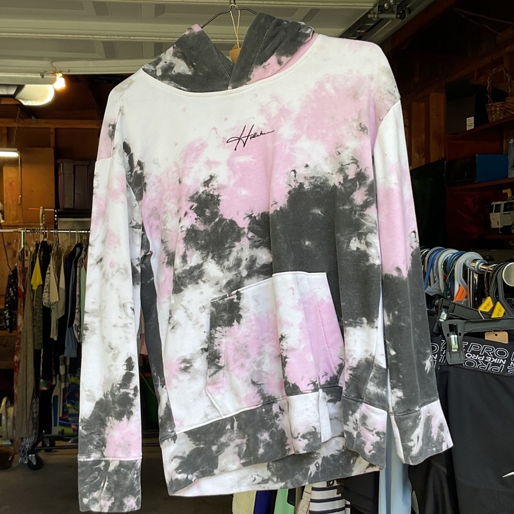 Hollister Pink and Black Hoodie